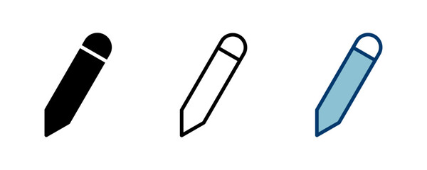 Poster - Pencil icon vector isolated on white background. Pencil vector icon