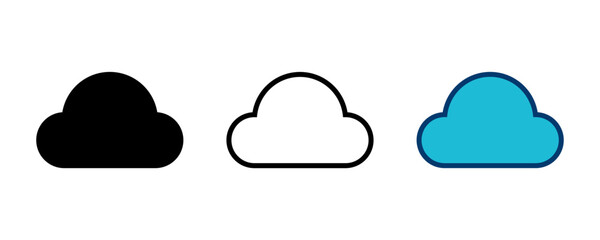 Poster - Cloud icon vector isolated on white background. cloud computing icon