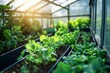© EmmiCybertron - A vibrant greenhouse filled with diverse greens and vegetables.