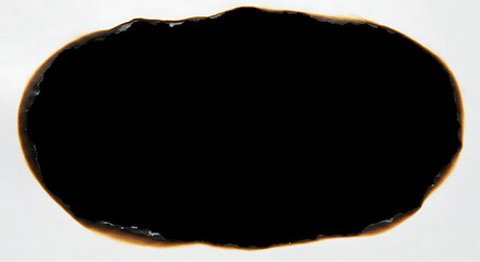 Poster - A dark, amorphous blob sits against a bright white background, showcasing texture.