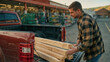© Pixel Pusher  - Man Loading Lumber in Truck
