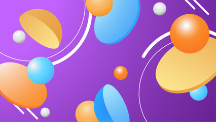 Colorful abstract 3d shapes on a blue background. Suitable for graphic design projects, web backgrounds, presentations, and creative visuals.