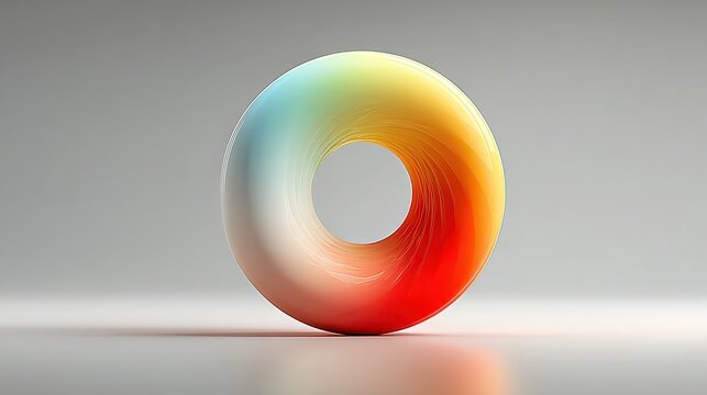 Gradient Ring: Modern Abstract Design Element with Smooth Colors