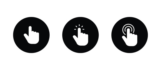 Poster - pointing hand click icon. Click cursor Vector icon	