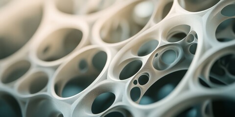Leinwandbilder - layered, overlapping circles with soft shadows and intricate details, ideal for dynamic, geometric backgrounds.