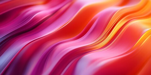 Leinwandbilder - Macro shot of wavy, distorted stripes with vibrant colors and fluid motion, perfect for creative, abstract designs.