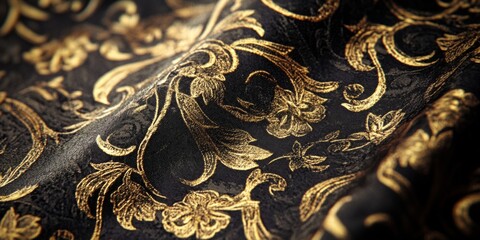 Leinwandbilder - High-resolution close-up of intricate brocade patterns with subtle shine and rich details, ideal for luxurious, classic backgrounds.