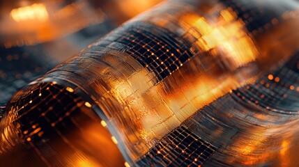 Aufkleber - advanced renewable energy technology with flexible solar panels embedded in wearable fabrics.