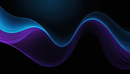 Poster - Dark abstract with flowing waves
3