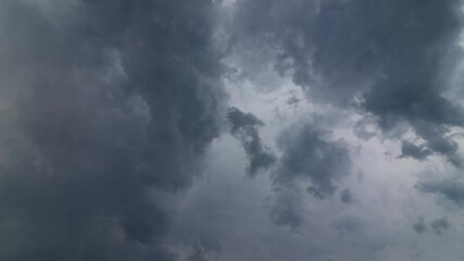 Wall Mural - time lapse storm clouds and thunder.