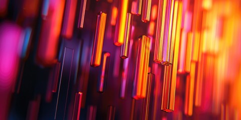 Leinwandbilder - Macro shot of a bar chart with sharp contrasts and vibrant highlights, ideal for modern data-driven designs.