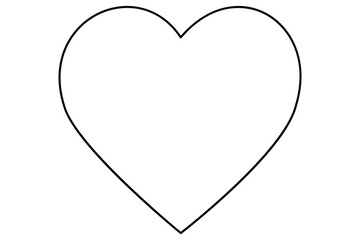 Poster - Elegant continuous one line drawing of a heart icon outline for modern designs vector illustration
