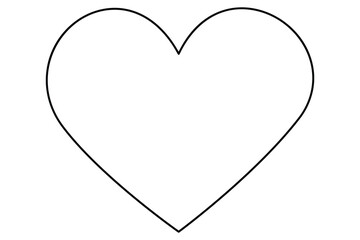 Poster - Elegant continuous one line drawing of a heart icon outline for modern designs vector illustration
