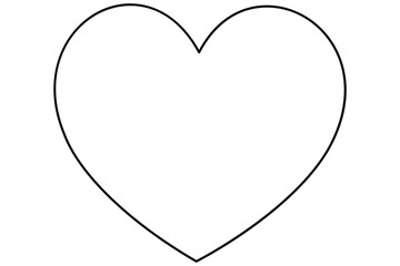 Poster - Elegant continuous one line drawing of a heart icon outline for modern designs vector illustration
