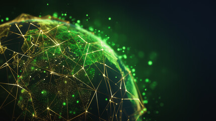 Wall Mural - background network points earth's surface wave background abstract digital wave background informati