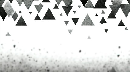 Poster - Abstract geometric pattern of falling triangles.
