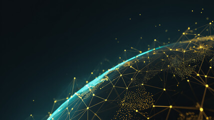 Wall Mural - background network points earth's surface wave background abstract digital wave background informati