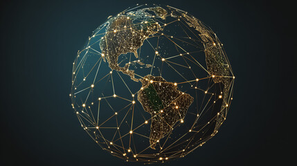 Wall Mural - background network points earth's surface wave background abstract digital wave background informati
