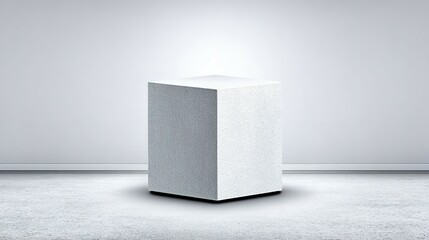Poster - Cubic display pedestal in a modern setting.