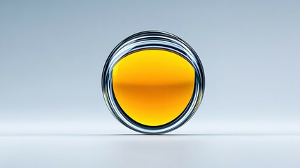 Poster - Circular, glossy object with a rich golden hue.