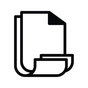 paper icon, line art document icon