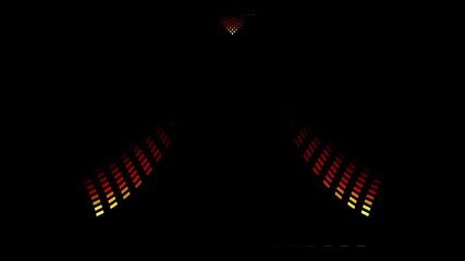 Poster - yellow orange on plain black background animation video concept