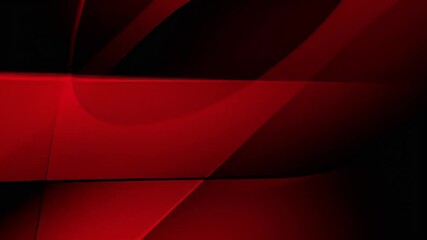 Poster - Dynamic Red and Black Abstract Shapes in Motion