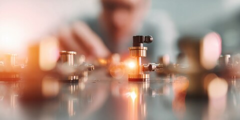 Aufkleber - Female Quantum Radar Engineer Calibrating Advanced Quantum Illumination Device in High-Tech Defense Lab - Innovation, Precision, and Expertise