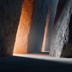 Aufkleber - Rugged Mining Tunnel Interior with Real-Time IoT Asset Tracking for Enhanced Safety and Efficient Resource Management in Industrial Automation