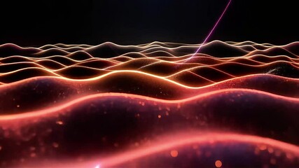 Poster - Abstract Animated Waves of Light and Color