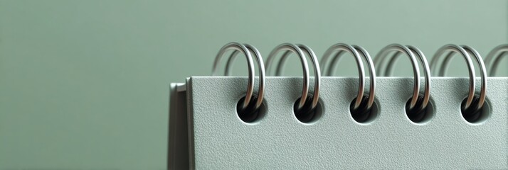 Aufkleber - Minimalist Blank Spiral Notebook Upright on Plain Background for Productivity, Note-Taking, and Creative Idea Generation in Modern Office and Study Spaces