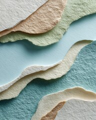 Aufkleber - Heritage textured paper with organic fibrous patterns in pastel tones for sustainable branding, eco-friendly packaging, and natural design trends in modern marketing