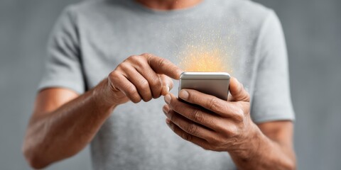 Poster - Modern Chatbot Interface on Mobile Phone with Floating Dialog Bubbles for Instant Customer Support and Automated Digital Communication