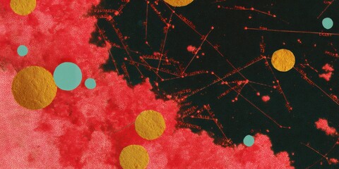Poster - Vintage Celestial Map Segment Featuring Aquarius Constellation with Gold Accents for Astrology Education and Cosmic Self-Discovery Content