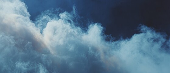 Aufkleber - Ethereal Ambient Darkness with Swirling Fog and Dense Mist Clouds - Moody Transitional Landscape for Wellness and Journey-Themed Branding Campaigns