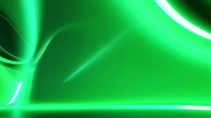 Poster - Abstract Green Light Patterns in Motion