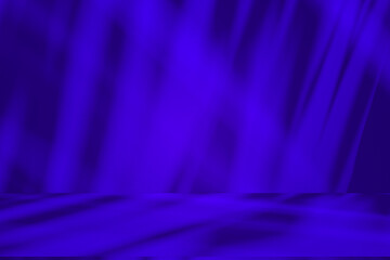 Poster - Wall interior background, studio and backdrops show products. with soft light shadow from window color blue and white. background for text insertion and presentation of product	
