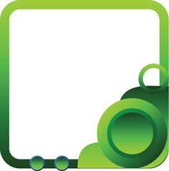 Poster - Square frame in gradient geometric abstract theme concept