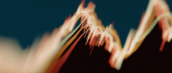 Poster - Sharp Decline Stock Market Graph Close-Up with Dynamic Lines on Dark Backdrop for Financial Risk and Recession Awareness in Business Innovation