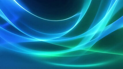 Poster - Abstract Blue and Teal Flowing Lines Video