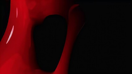 Poster - Dynamic Red Abstract Shape with Subtle Movement