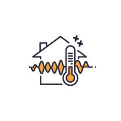 Poster - Vector Icon of A House With with Modern Design, Flat Style