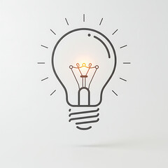 Poster - Vector Icon of A Light Bulb with Modern Design, Flat Style