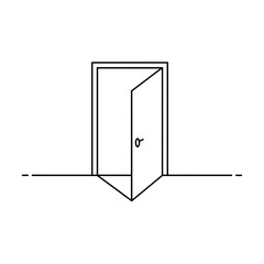 Poster - Line Art Icon of A Line Drawing with Modern Design, Flat Style