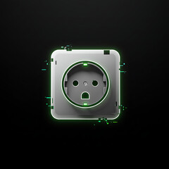 Poster - Vector Icon of A Square Button with Modern Design, Flat Style