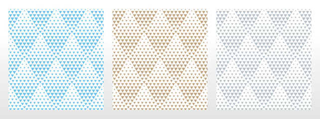 Aufkleber - Set of abstract geometric patterns. Seamless vector backgrounds. Colored ornaments Graphic modern patterns Simple lattice graphic design