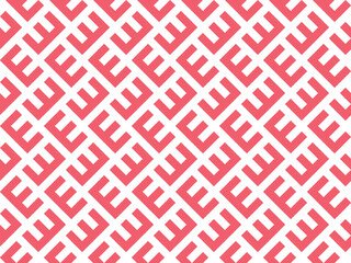 Aufkleber - Abstract geometric pattern. A seamless vector background. White and pink ornament. Graphic modern pattern. Simple lattice graphic design