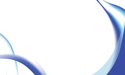 Poster - Blue abstract dynamic curve wave decoration banner template