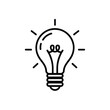 © JJMS - Simple Line Art Light Bulb Idea Icon