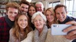 © blvdone - Multi generation family taking a selfie picture